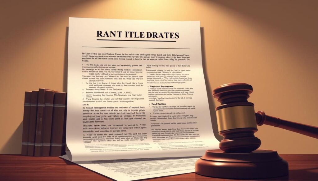 A high-resolution legal document illustration depicting the core concepts and challenges of real estate title transfer with uncleared mortgage liens. Detailed graphical representation of the property deed, mortgage documents, and relevant legal statutes, rendered in a formal, authoritative style with careful attention to technical accuracy. The composition features a clean, minimalist layout with ample negative space, allowing the key elements to be the focal point. Warm, muted lighting casts a contemplative mood, conveying the complexity and importance of the subject matter. Precise camera angle and tight framing emphasize the intricacies of the legal process.